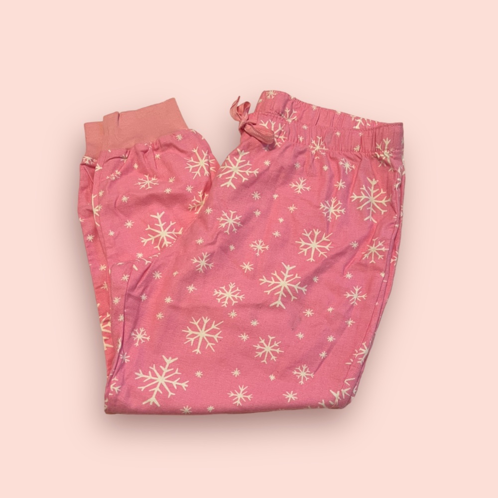 PINK SNOWFLAKE PJ BOTTOMS